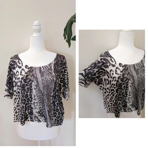 NWT Romeo & Juliet Couture Animal Print Crop Top